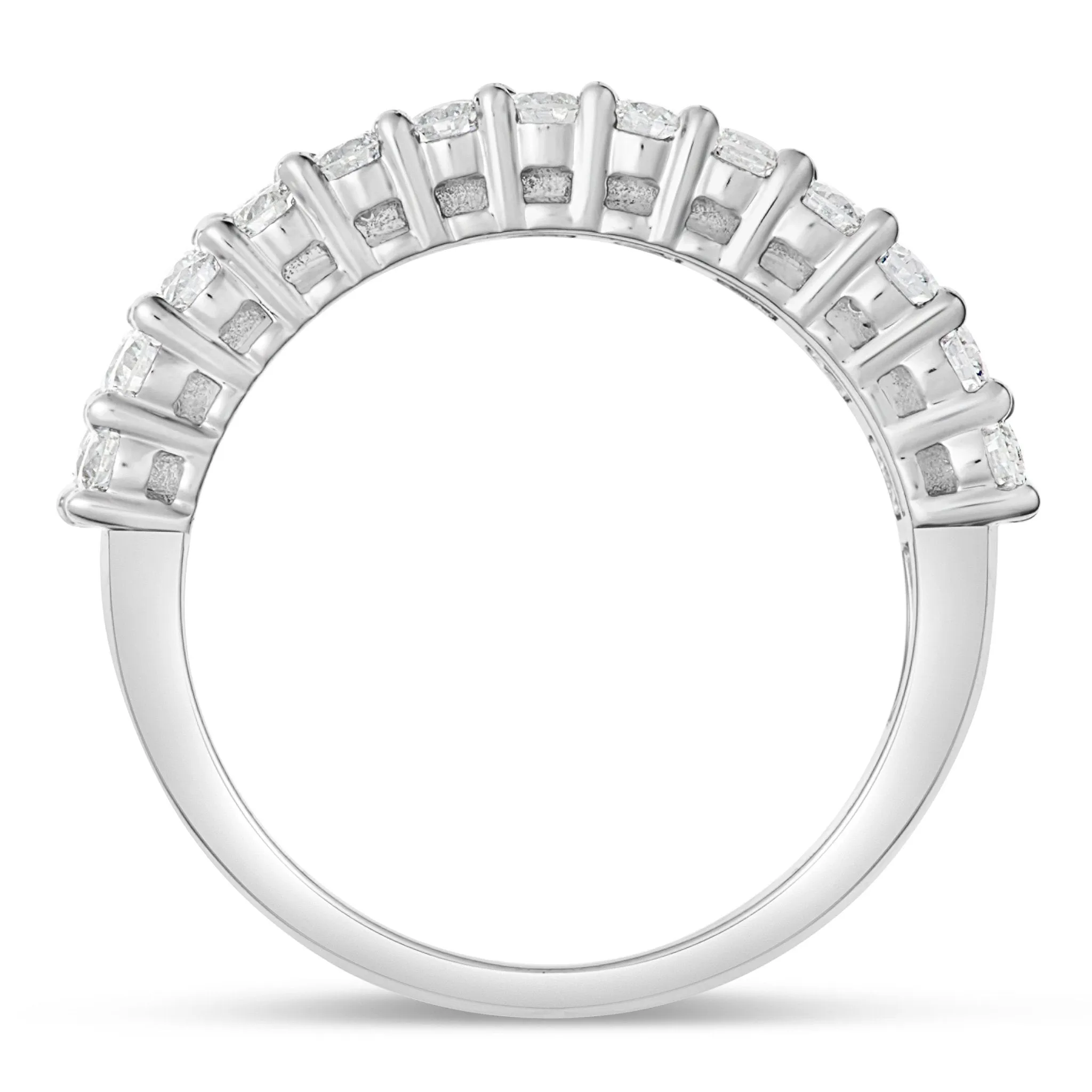 18k White Gold 1.97ct Baguette Diamond Half Eternity Ring