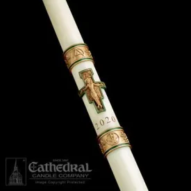 2" x 36" Cross of St Francis Paschal Candle