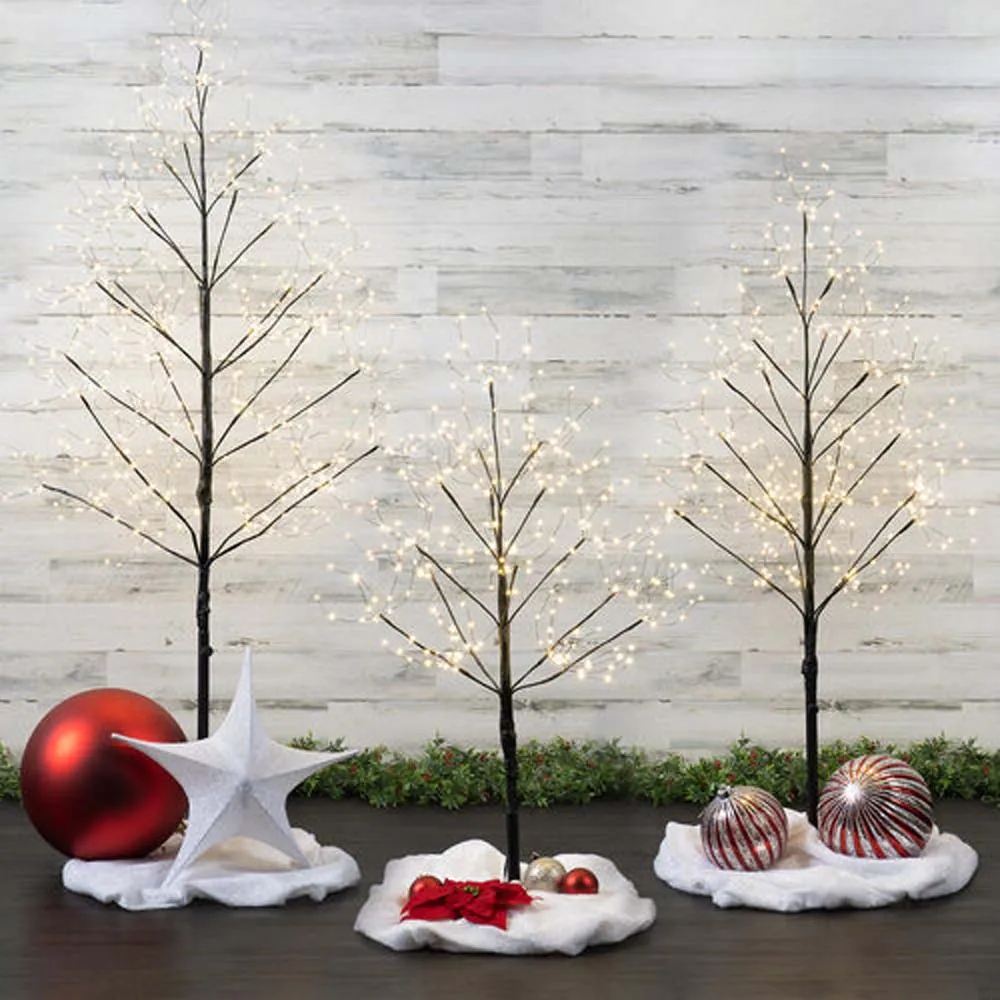 3-ft. Black Fairy Light Tree, Warm White LED