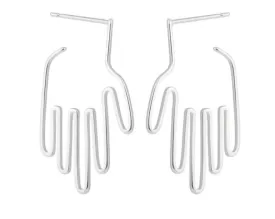 A. Hand shaped earrings/silhouette style/hand therapy jewelry