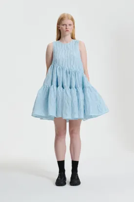ABIGAIL | DRESS AURORA JACQUARD MISTY BLUE
