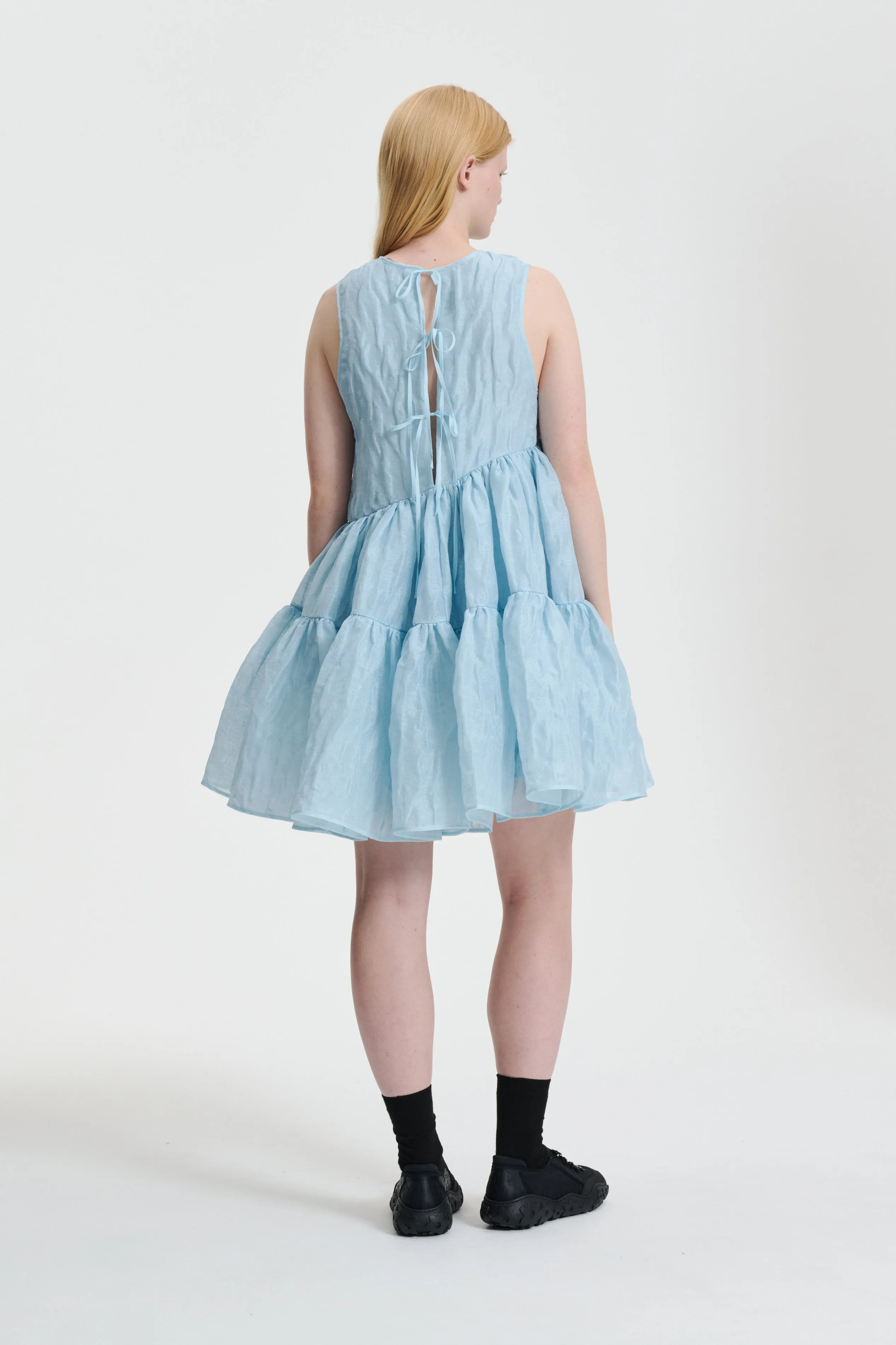ABIGAIL | DRESS AURORA JACQUARD MISTY BLUE