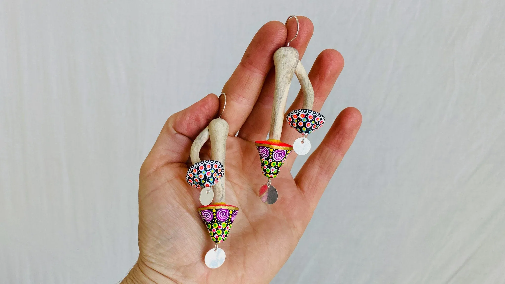 Alebrije Mushroom Earrings. Sterling Silver. Atelier Aadya. 0438