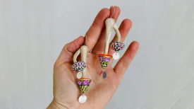 Alebrije Mushroom Earrings. Sterling Silver. Atelier Aadya. 0438