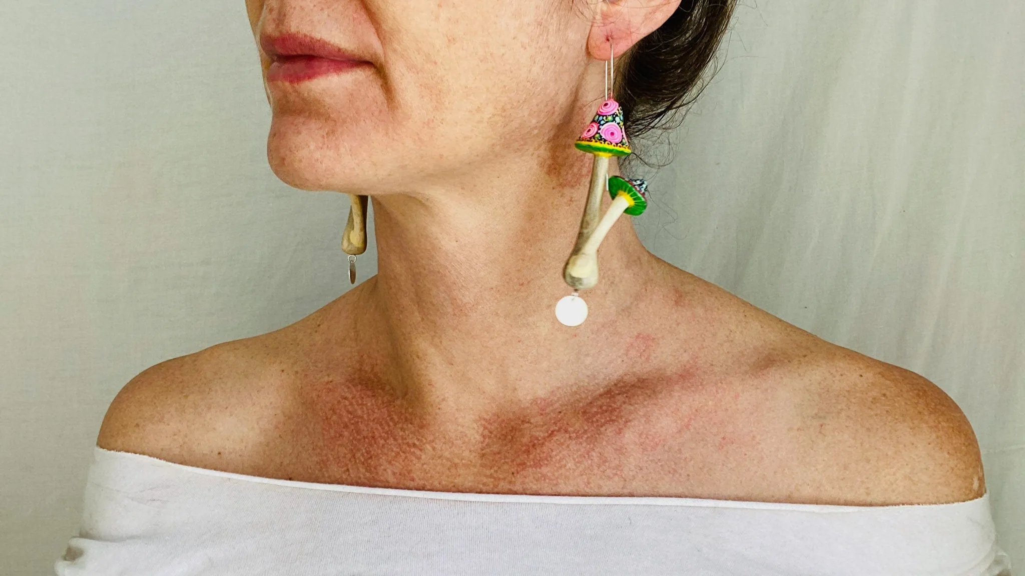 Alebrije Mushroom Earrings. Sterling Silver. Atelier Aadya. 0440