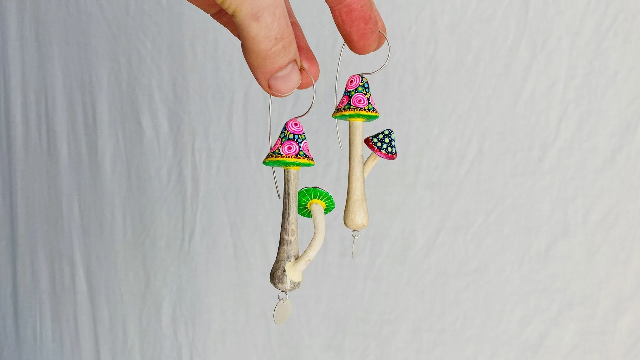 Alebrije Mushroom Earrings. Sterling Silver. Atelier Aadya. 0440