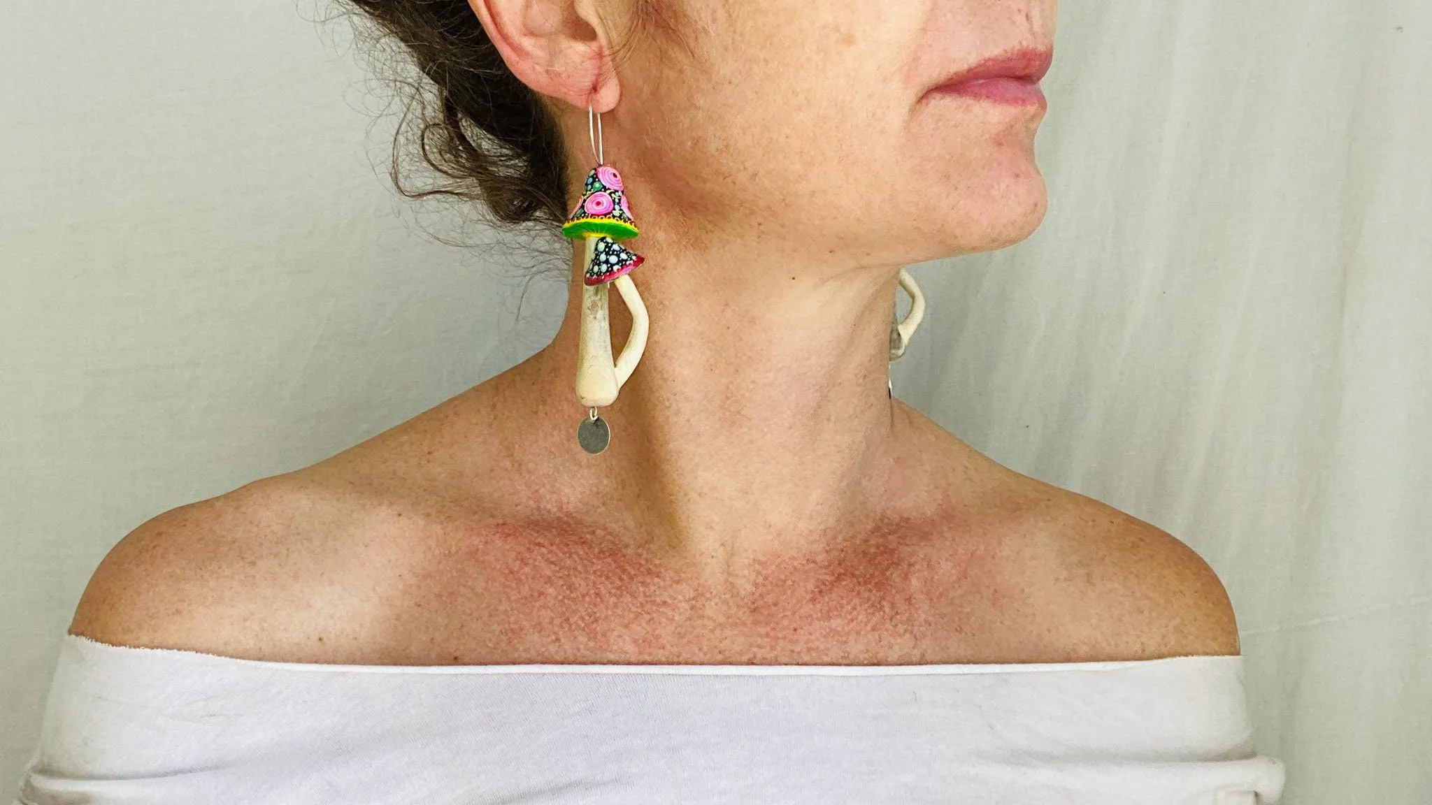 Alebrije Mushroom Earrings. Sterling Silver. Atelier Aadya. 0440