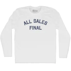 All Sales Final Adult Cotton Long Sleeve T-shirt