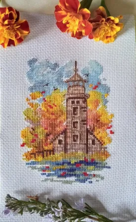 Autumn Lighthouse - PDF Cross Stitch Pattern