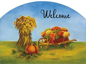 Autumn Wheelbarrow Plaque-Small