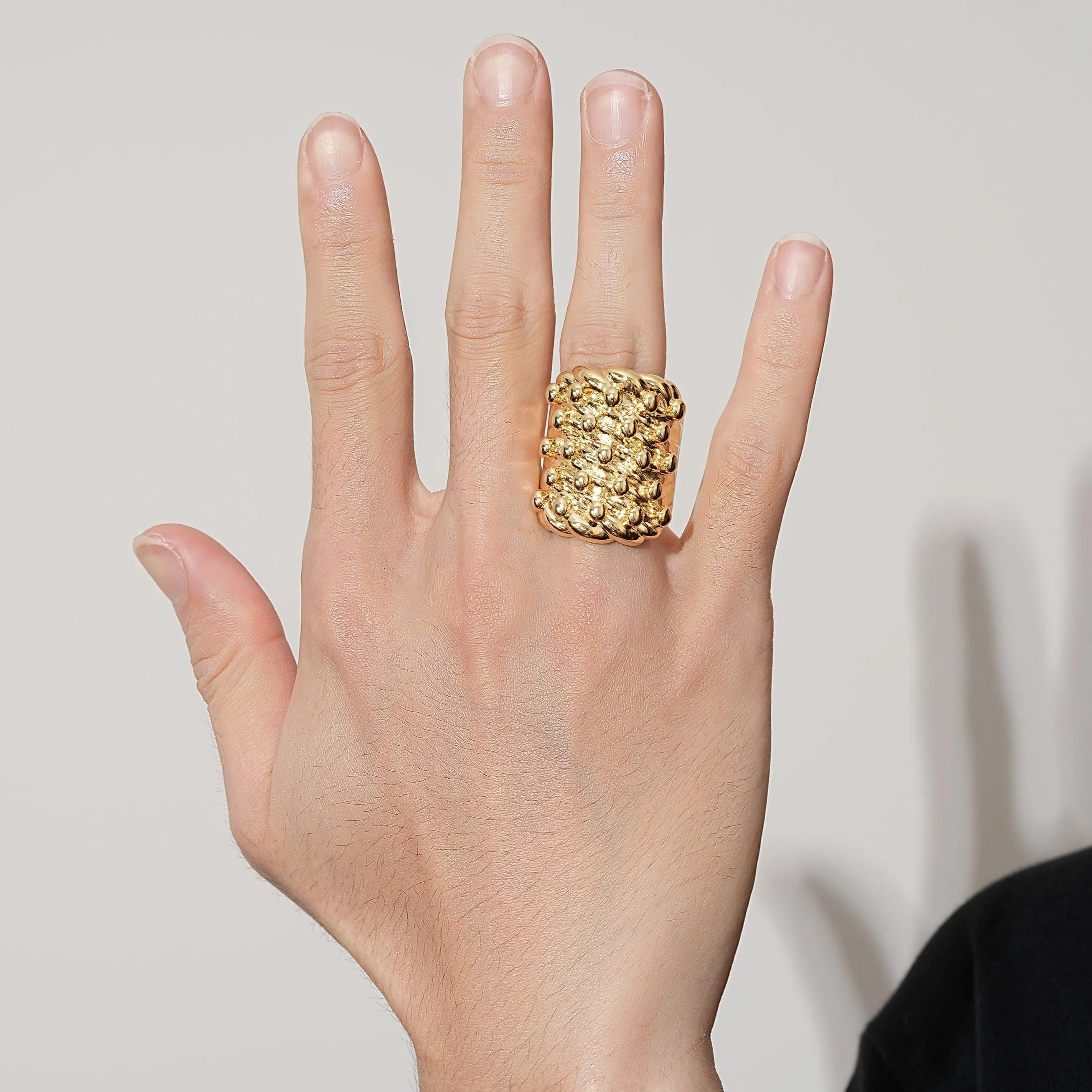 Big Gold Filled Bonded Keeper Ring With Sizes V/X/Z