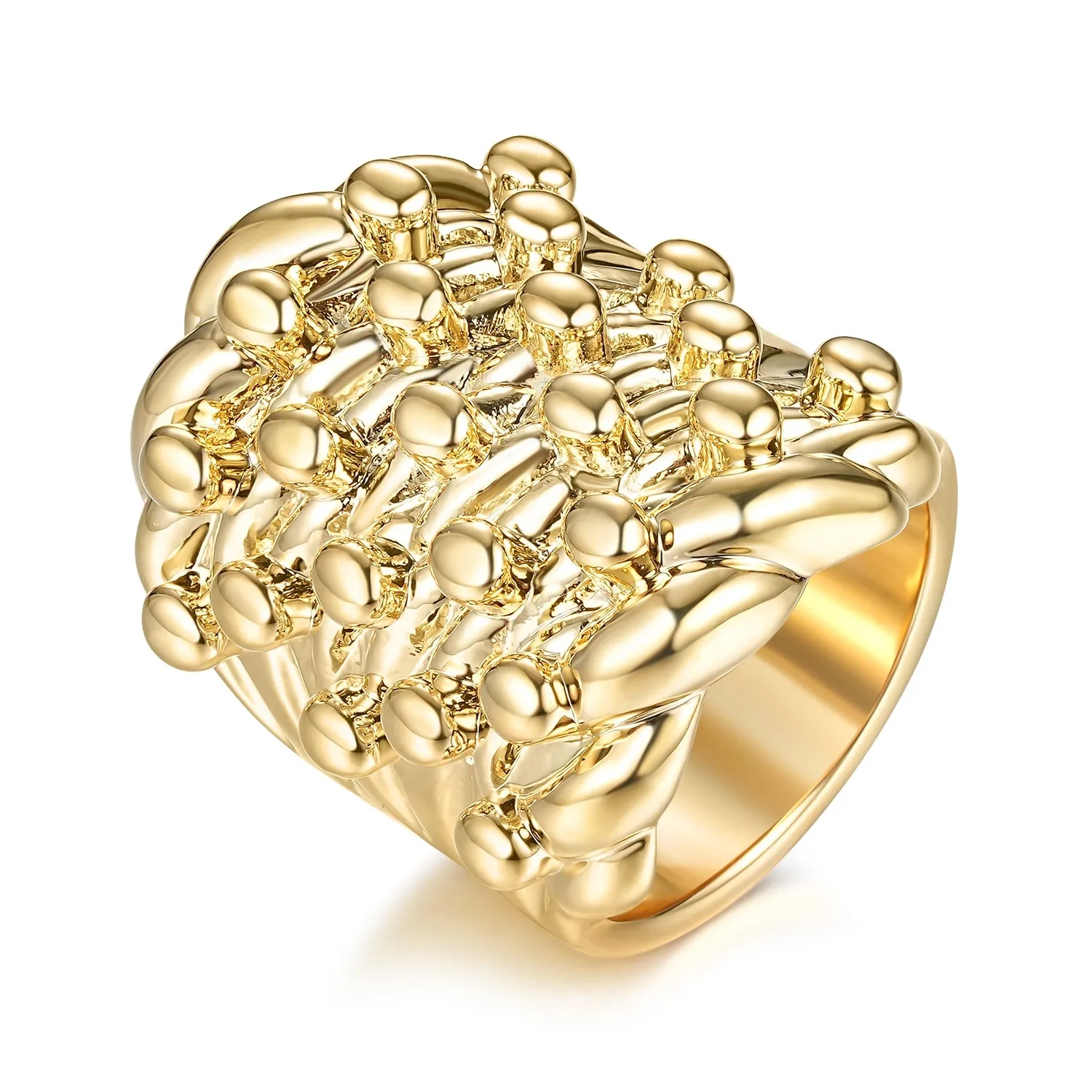 Big Gold Filled Bonded Keeper Ring With Sizes V/X/Z