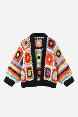 Boho Floral Knitted Cardigan