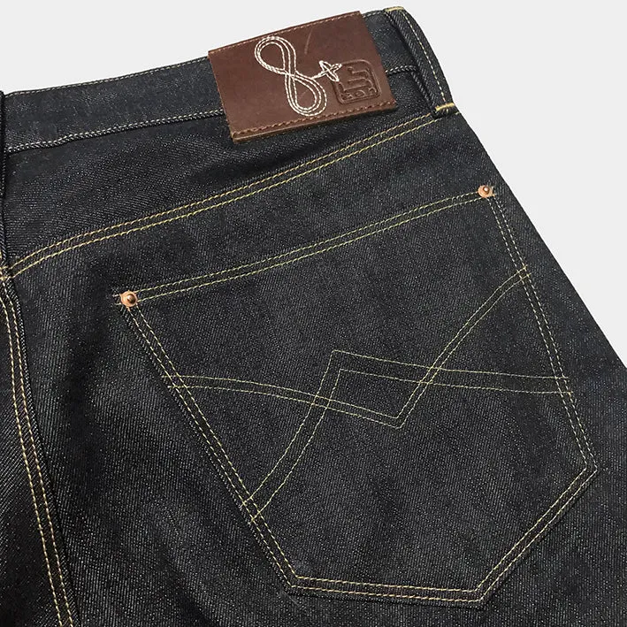BZEN X @INN8CHIRO COLLABORATION S9 SLIM STRAIGHT- 13.5oz- RAW SELVEDGE- INDIGO