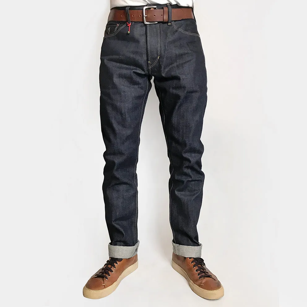 BZEN X @INN8CHIRO COLLABORATION S9 SLIM STRAIGHT- 13.5oz- RAW SELVEDGE- INDIGO