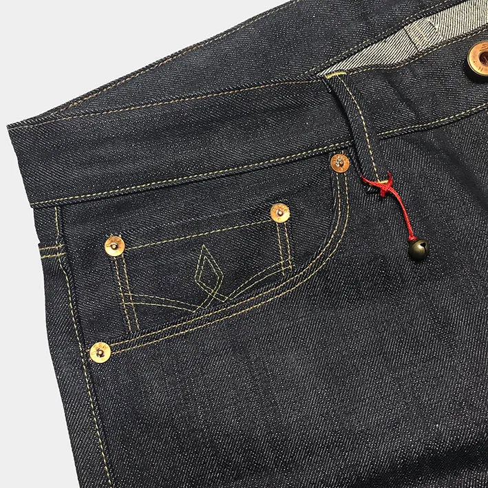 BZEN X @INN8CHIRO COLLABORATION S9 SLIM STRAIGHT- 13.5oz- RAW SELVEDGE- INDIGO
