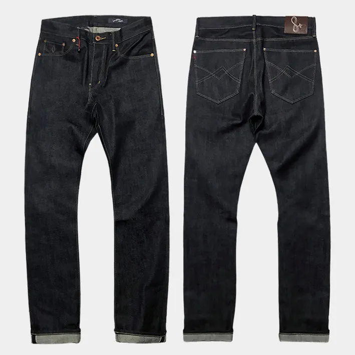 BZEN X @INN8CHIRO COLLABORATION S9 SLIM STRAIGHT- 13.5oz- RAW SELVEDGE- INDIGO