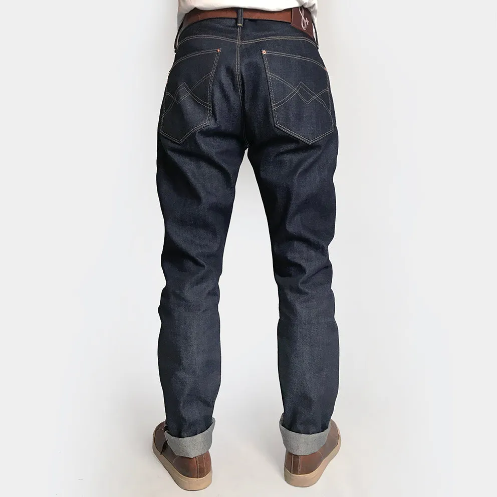 BZEN X @INN8CHIRO COLLABORATION S9 SLIM STRAIGHT- 13.5oz- RAW SELVEDGE- INDIGO