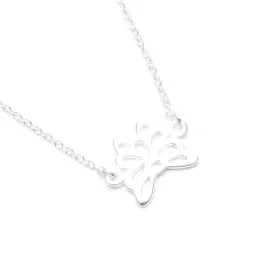 Cable Bracelet with Butterfly Charm