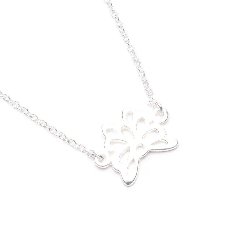 Cable Bracelet with Butterfly Charm