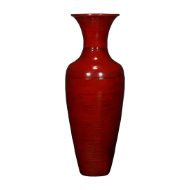 Classic Red Oil Floor Vase