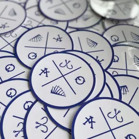 'Cross Stix' Box Sticker