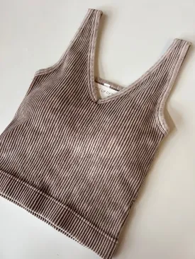 Easy Says Seamless Tank - Mocha