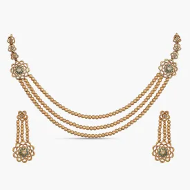 Forever Floral Three Layered Beads Necklace Set