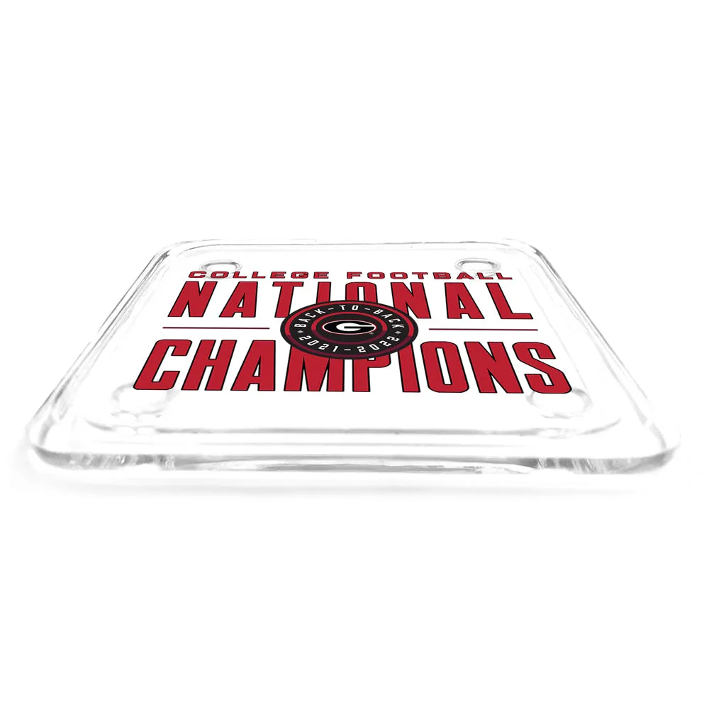 Georgia Bulldogs - Back-to-Back National Champions Drink Coaster