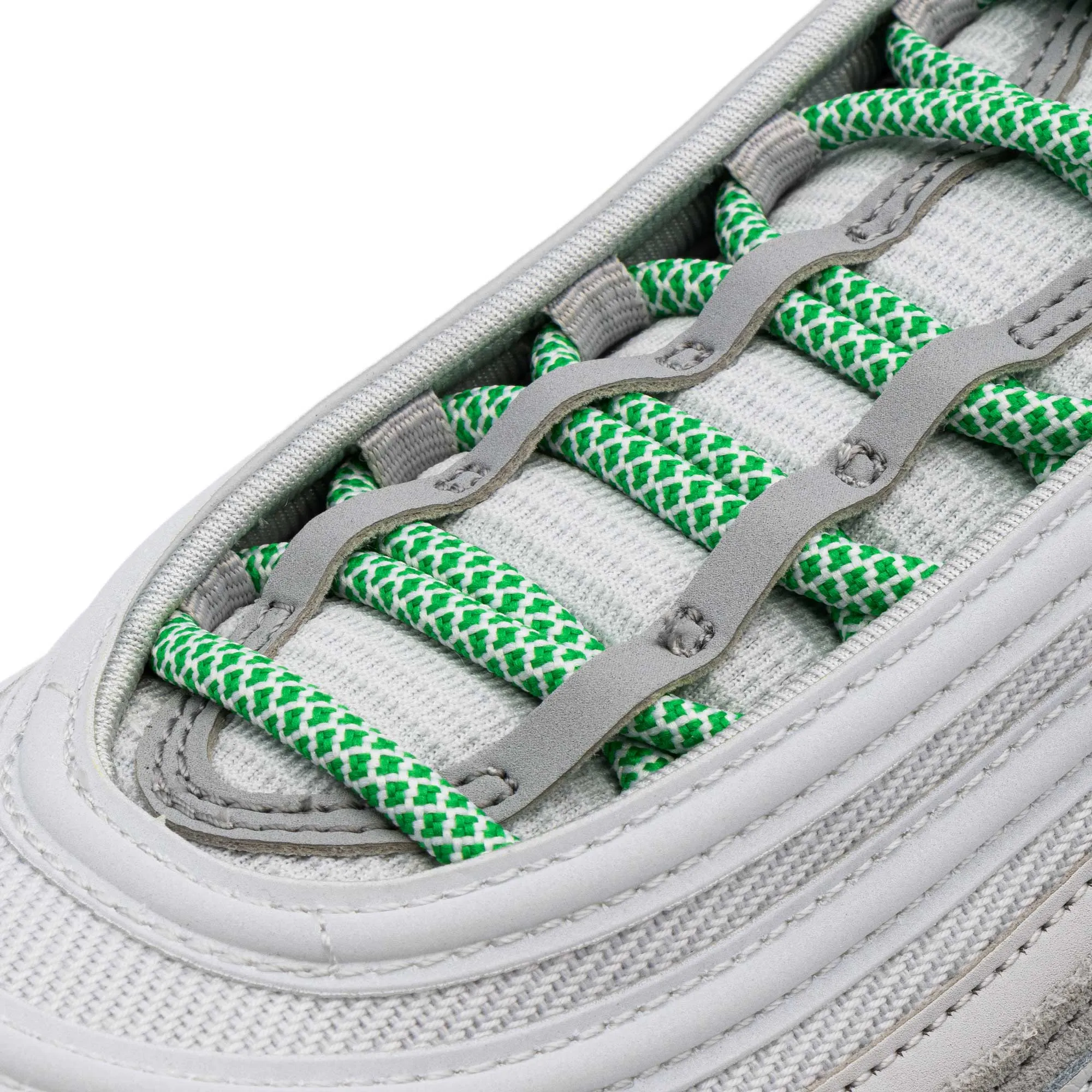 Green/White Rope Laces