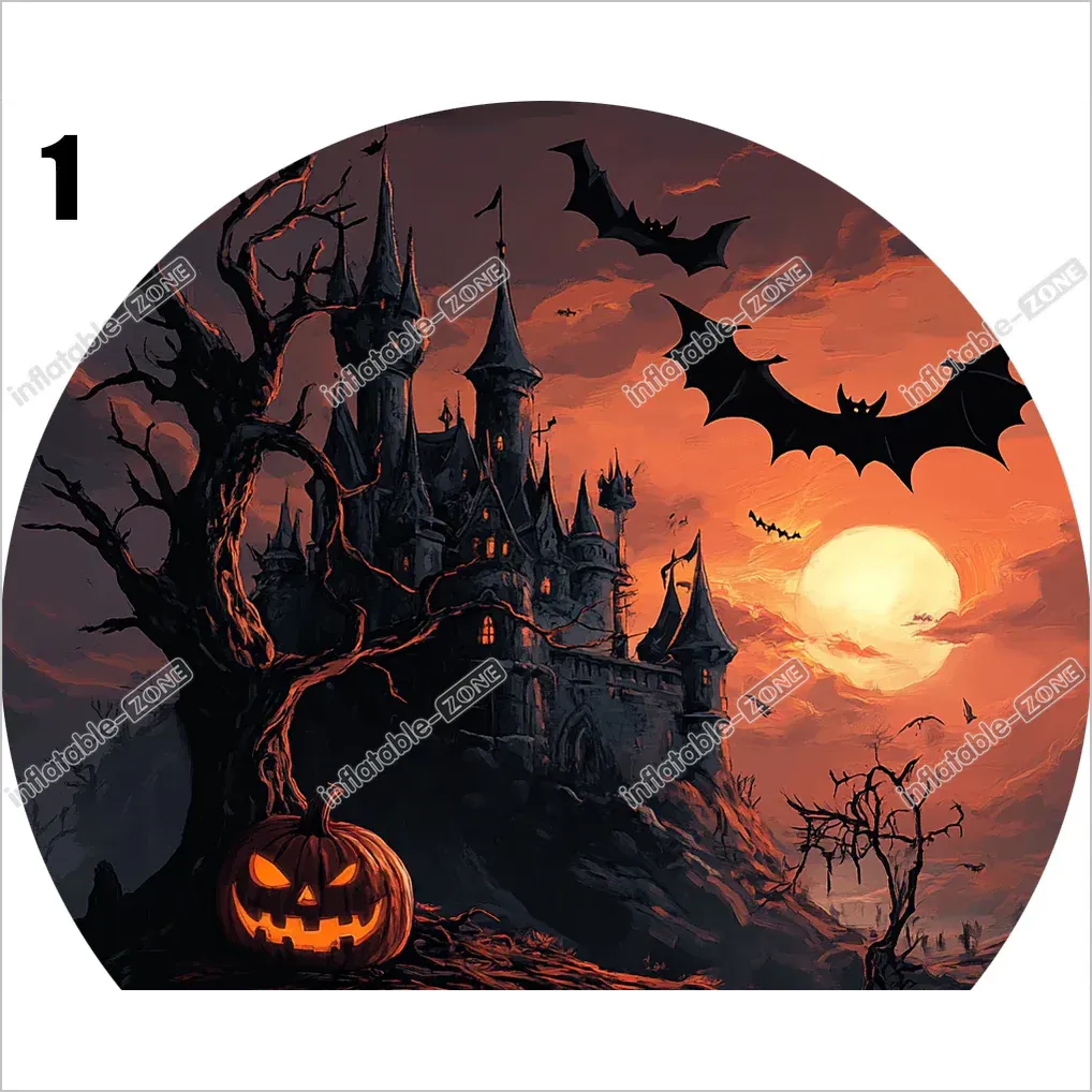 Halloween Snow Globes Inflatable Tiny House Photoshoot Booth Blow Up Snow Globe For Yard