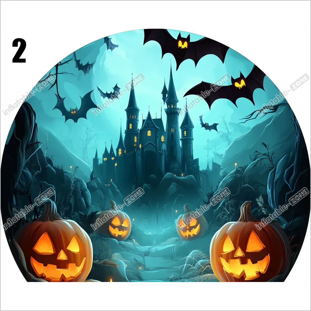 Halloween Snow Globes Inflatable Tiny House Photoshoot Booth Blow Up Snow Globe For Yard