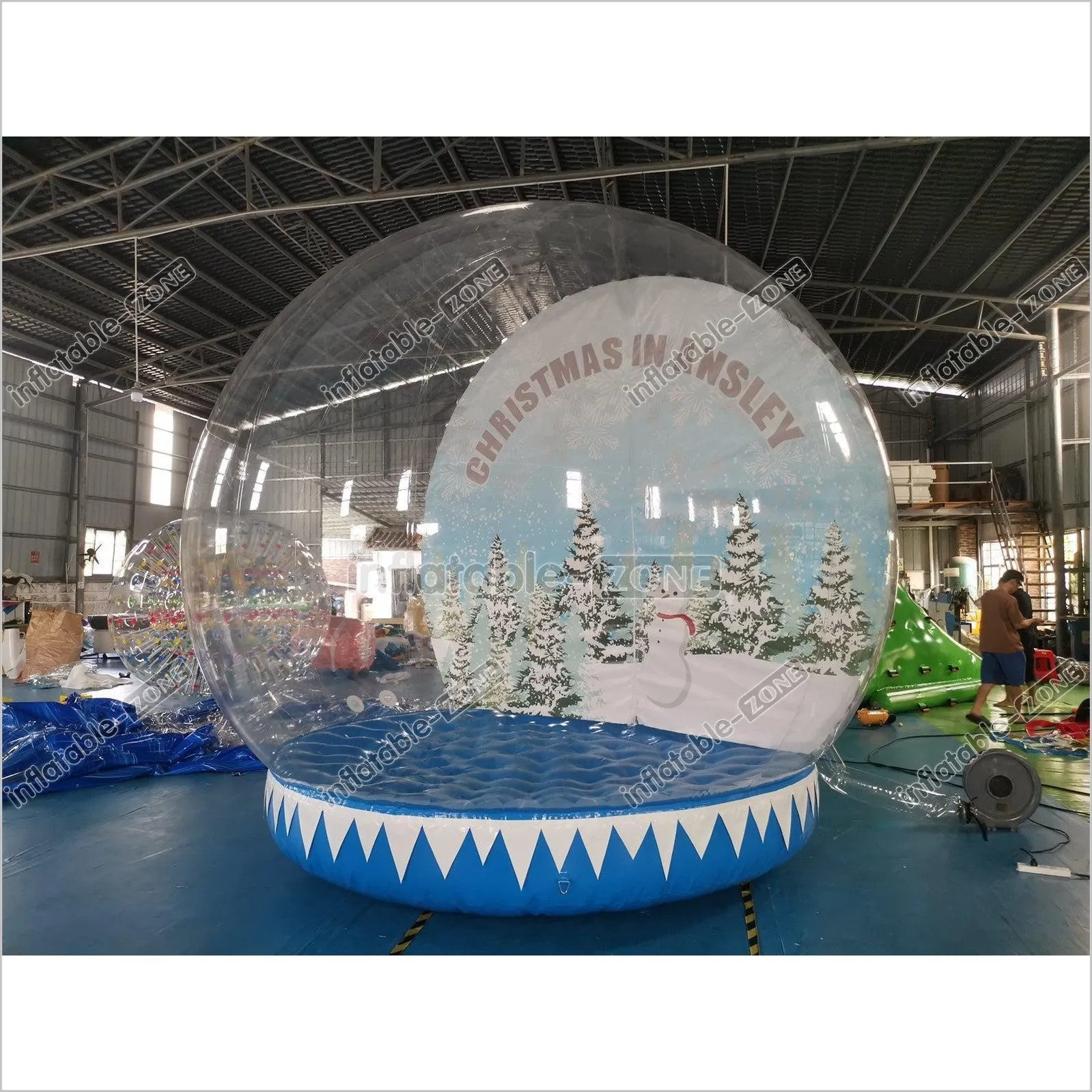 Inflatable Christmas Bubble Tent Inflatable Snow Globe Transparent Dome