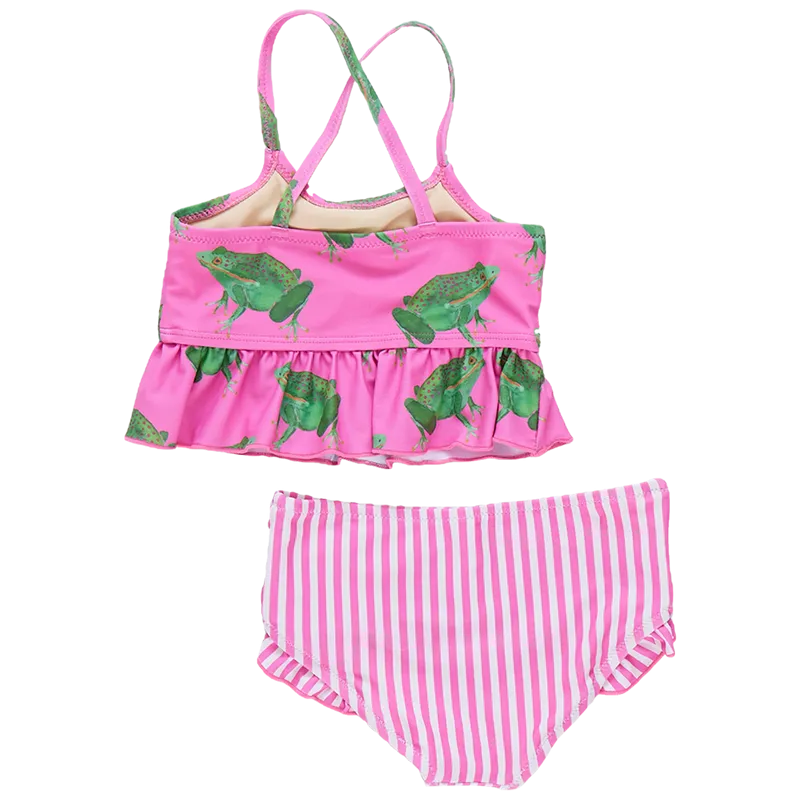 Joy Tankini - Magenta Pink Frogs by Pink Chicken