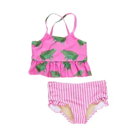 Joy Tankini - Magenta Pink Frogs by Pink Chicken