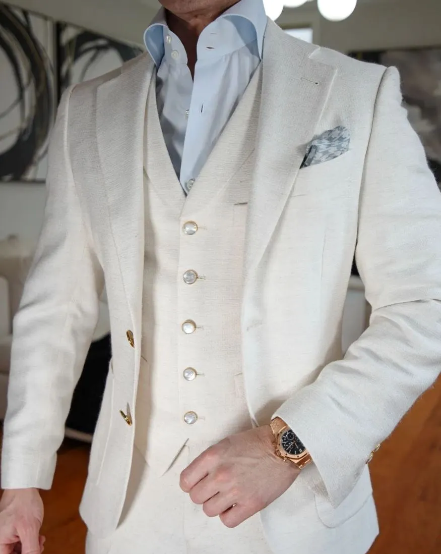 Latte Lino Tweed Jacket @ The Vault