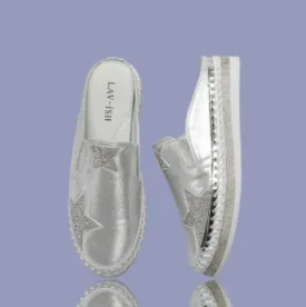 Lav-Ish Silver Slides with Star