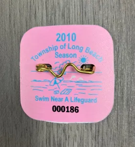 Long Beach Township 2010 Seasonal Beach Badge