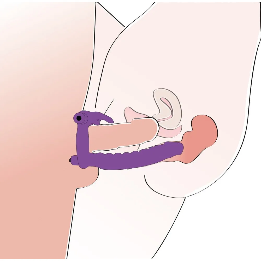 Los Analos Double Delight Vibrating Cock Ring And Anal Penetrator