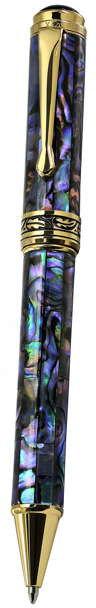 Maestro® Paua Abalone Sea Shell Ballpoint Pen - 18K Gold Plated