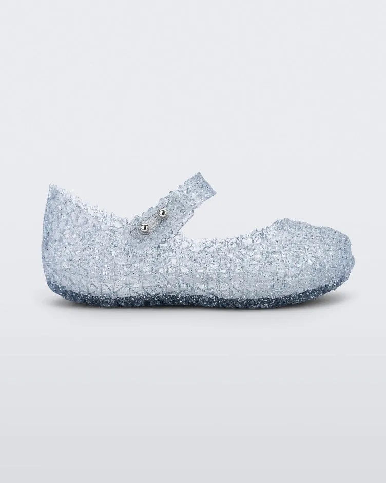 Mini Campana Papel Glitter Clear