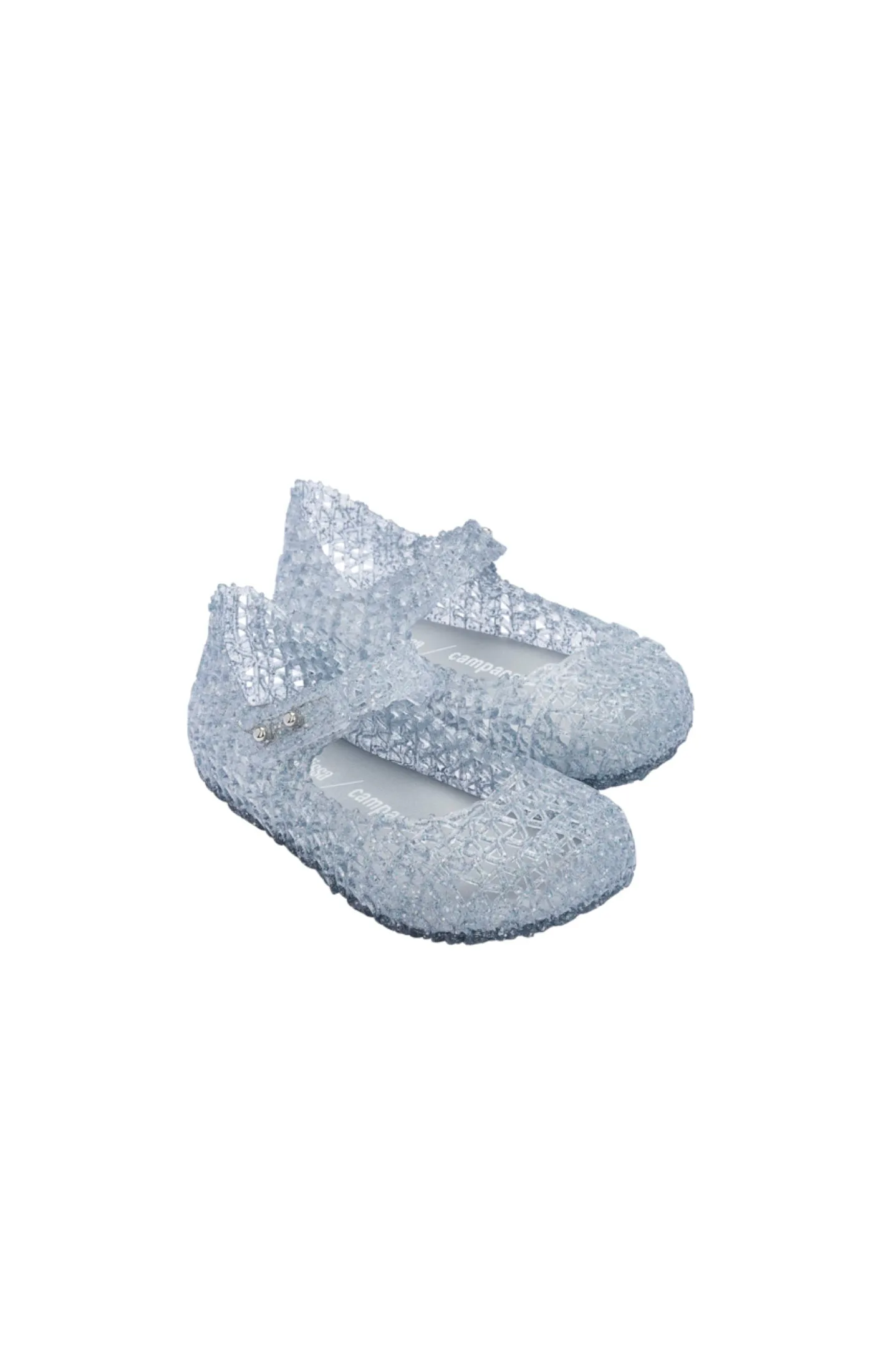 Mini Campana Papel Glitter Clear