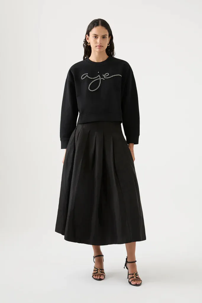 Mythology Pearl Logo Sweater Black