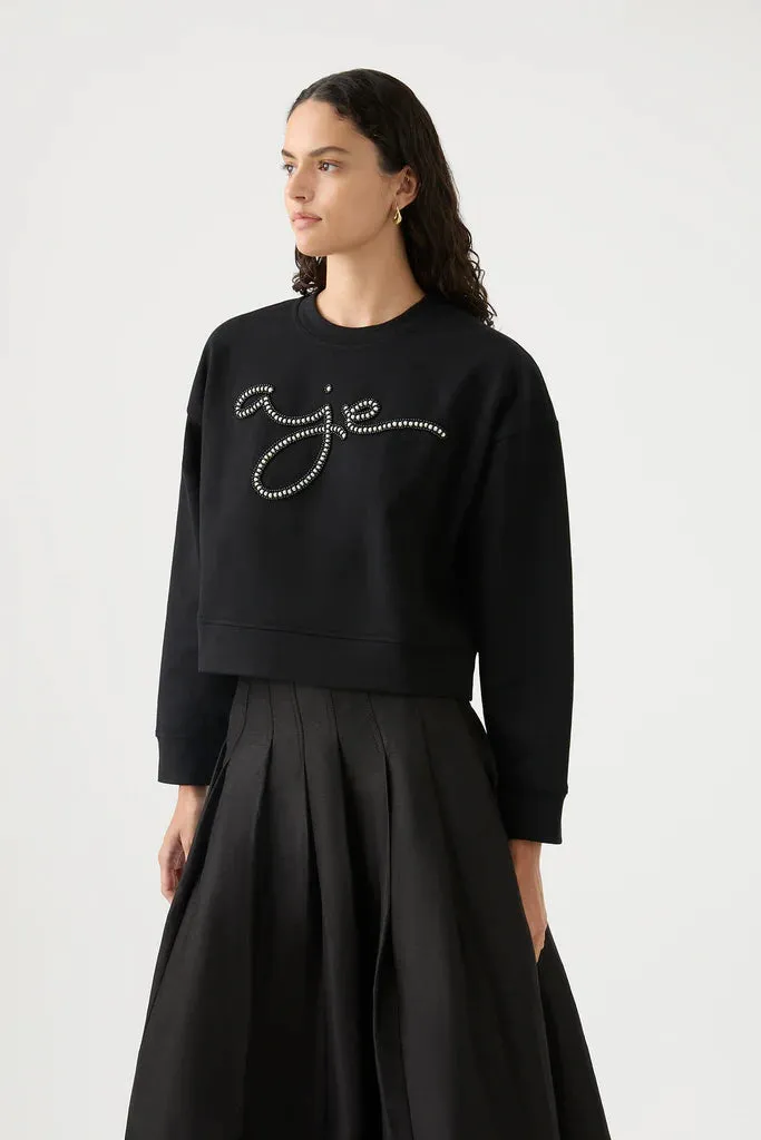 Mythology Pearl Logo Sweater Black
