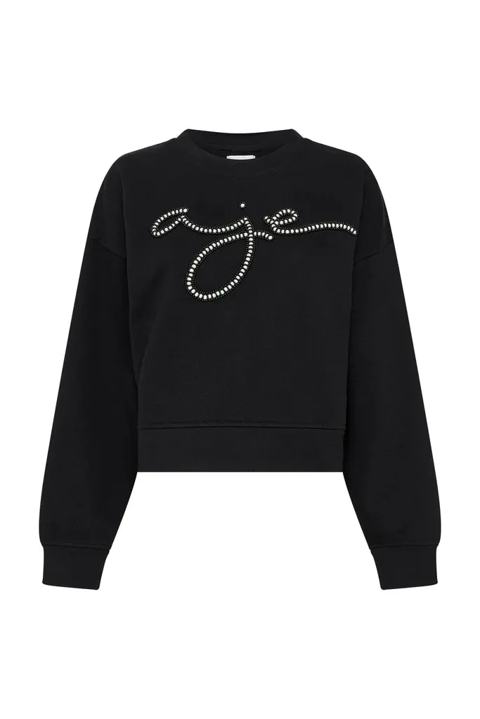 Mythology Pearl Logo Sweater Black