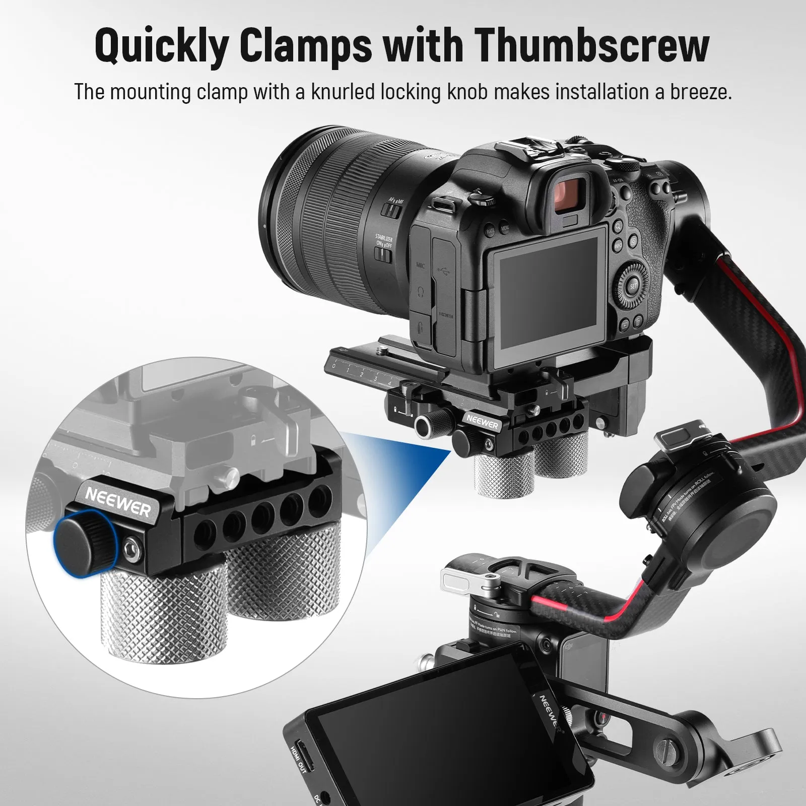 NEEWER GA001 Gimbal Counterweights and Clamp Kit for DJI
