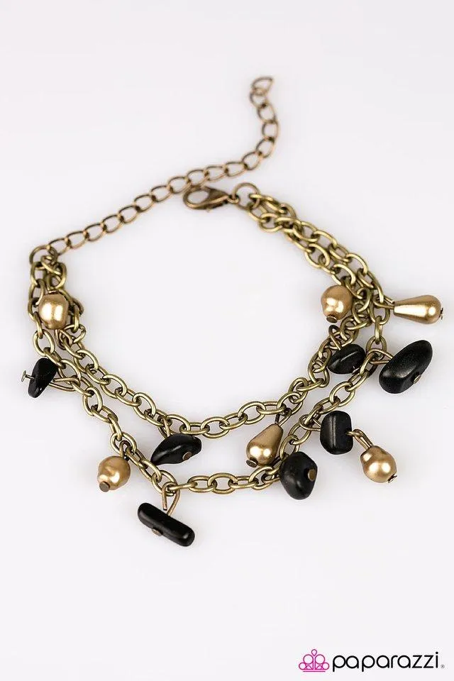 Open Door Jewelry - CANYON Do The Can-Can? - Brass Bracelet - Paparazzi Accessories