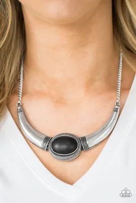 Open Door Jewelry - Cause A STEER - Black Necklace - Paparazzi Accessories