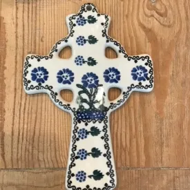 Polish Pottery Hand-Painted Cross
