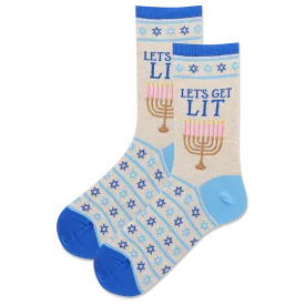 "Let's Get Lit" Crew Socks by Hot Sox